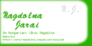 magdolna jarai business card